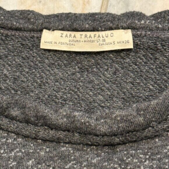 Zara Trafaluc women's small gray "I am Bellisima All The Time" sweatshirt - Picture 2 of 5